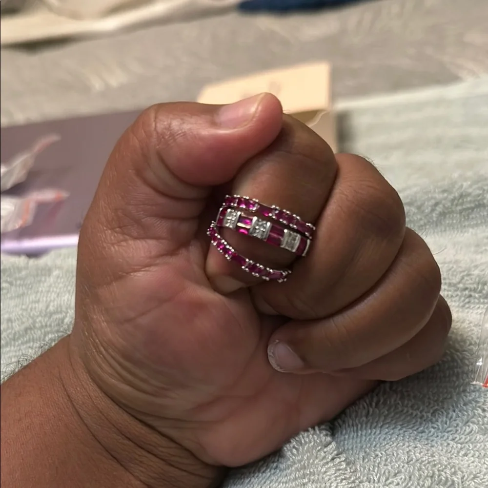Timeless Set Lab Created Ruby Ring - Picture 2 of 4